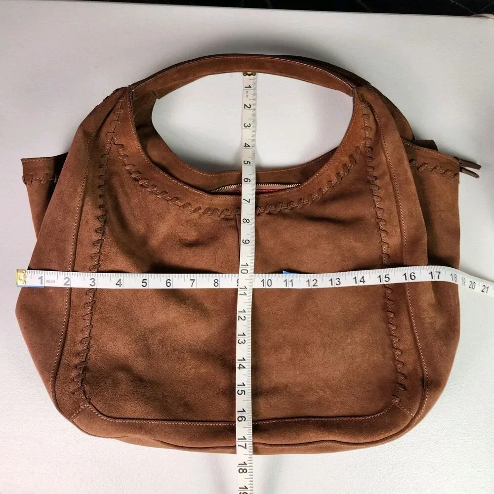 Johnston & Murphy Leather Brown Satchel Purse